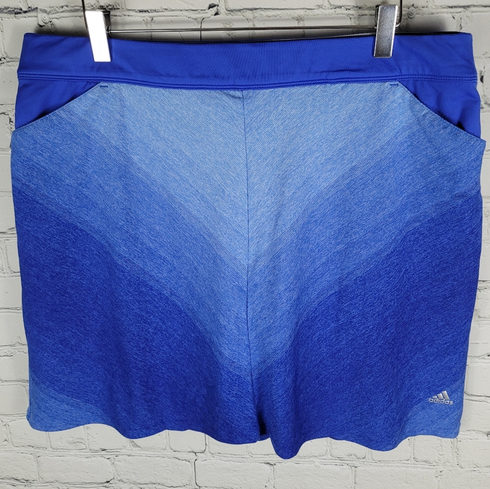 ADIDAS | striped gradient ombre golf tennis athletic pocket skirt-shorts skort